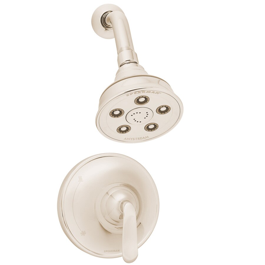 Speakman SM-7010-P-PN Caspian Polished Nickel 1-Handle Tub and Shower Faucet with Multi-Function Showerhead