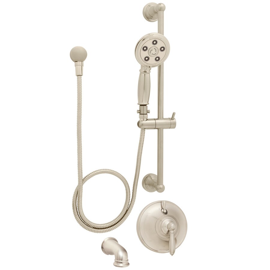 Speakman SM-6450-P-BN Alexandria Brushed Nickel 1-Handle Tub and Shower Faucet with Multi-Function Showerhead