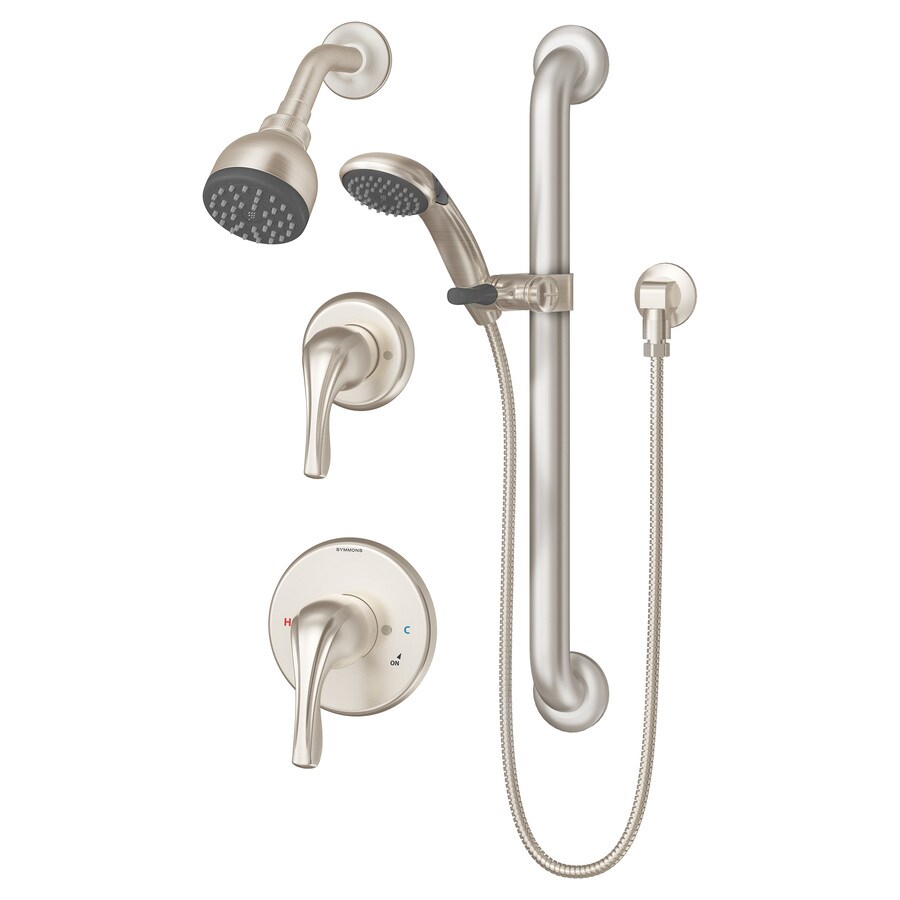 Symmons Origins Satin Nickel 2-Handle Bathtub and Shower Faucet with Valve