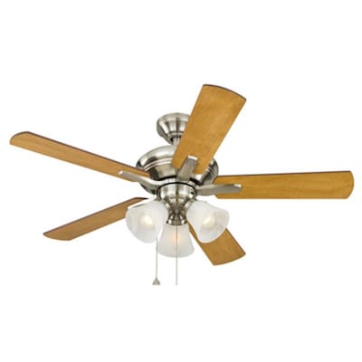 Harbor Breeze Lansing 42 In Brushed Nickel Indoor Ceiling Fan With