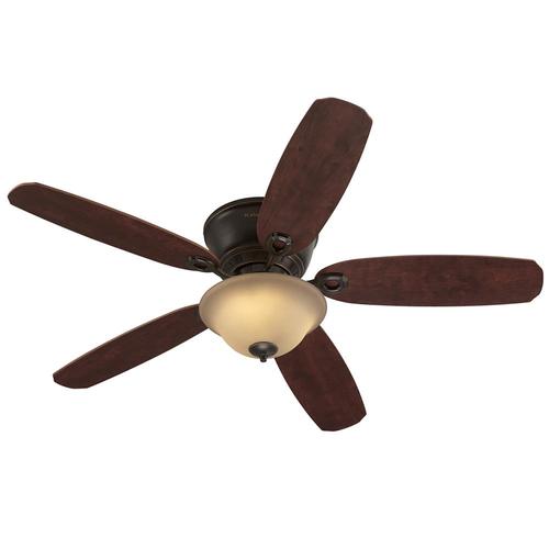 Harbor Breeze Pawtucket 52 In Oil Rubbed Bronze Led Indoor Flush Mount Ceiling Fan With Light Kit And Remote 5 Blade At Lowes Com