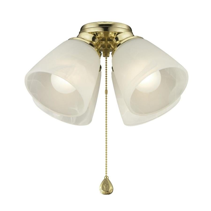 Shop Harbor Breeze 4-Light Bright Brass Incandescent Ceiling Fan Light ...