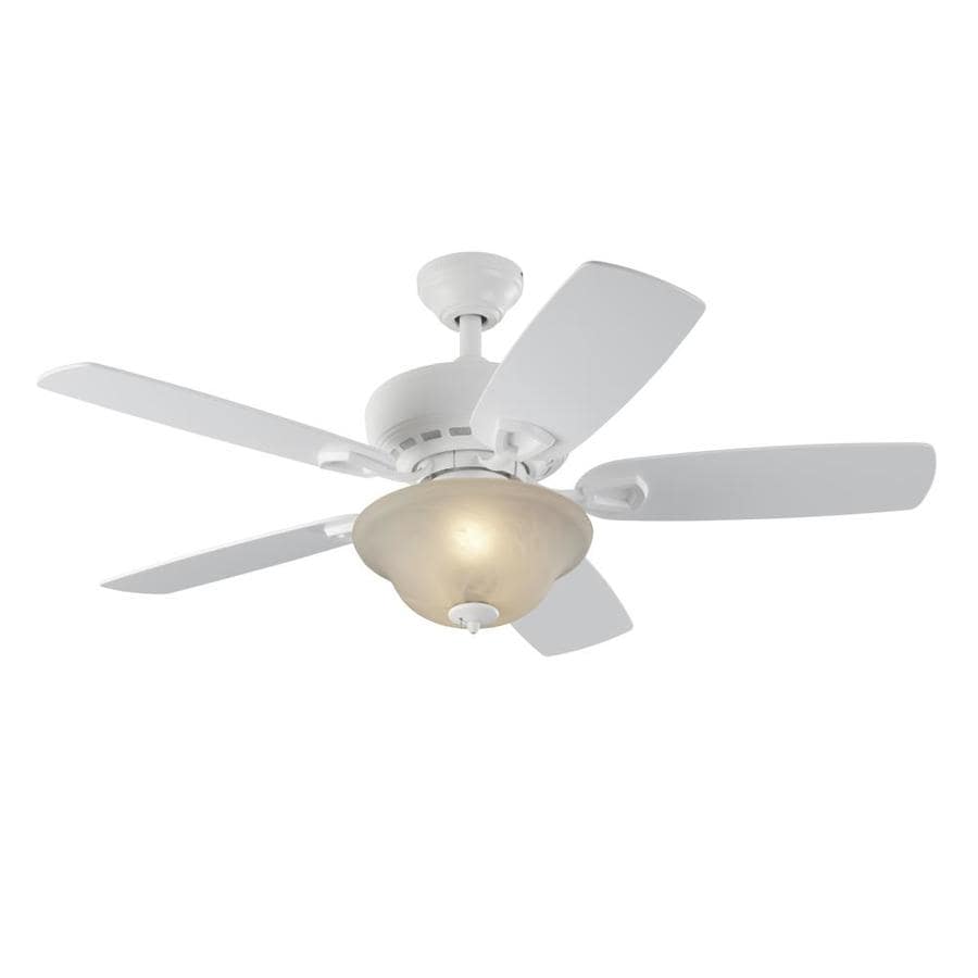 Harbor Breeze Sage Cove 44 In White Indoor Ceiling Fan With Light