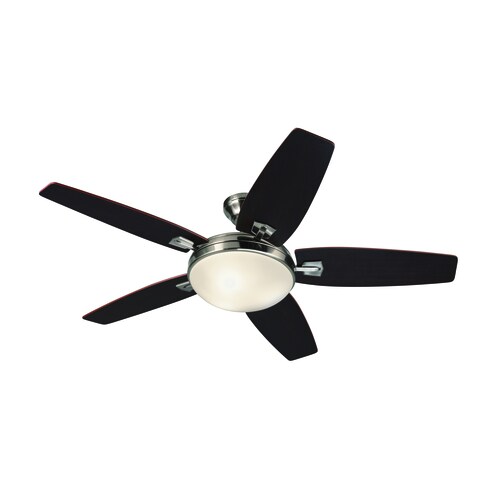 Northumberland 48 In Brushed Nickel Downrod Or Close Mount Indoor Ceiling Fan With Light Kit And Remote