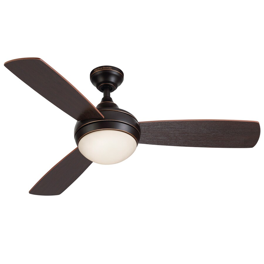 44 In Oil Rubbed Bronze Downrod Or Close Mount Indoor Ceiling Fan With Light Kit And Remote Control 3 Blade