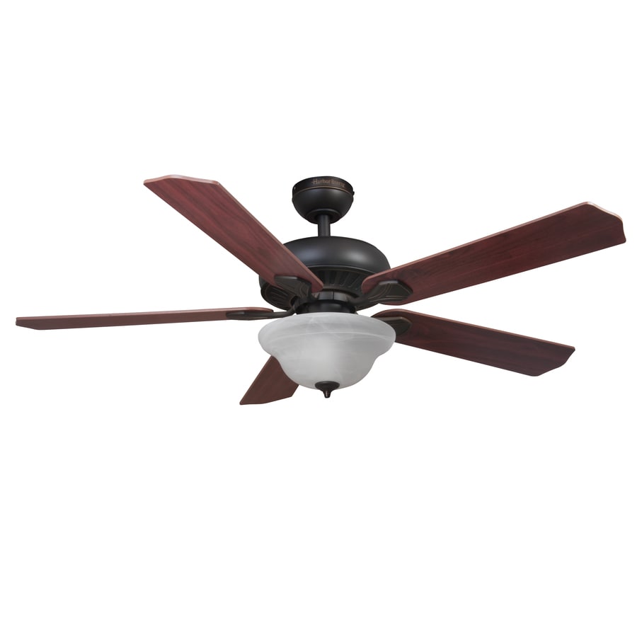 Crosswinds 52 In Oil Rubbed Bronze Indoor Ceiling Fan With Light Kit And Remote 5 Blade