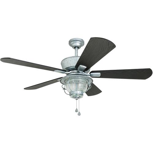 Harbor Breeze Merrimack 52 In Distressed Gray Led Indoor Outdoor Ceiling Fan With Light Kit 5 Blade At Lowes Com