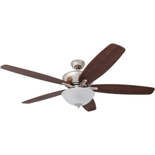 Harbor Breeze Aberly Cove 60 In Brushed Nickel Indoor Ceiling Fan With Light Kit And Remote 5 Blade At Lowes Com