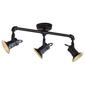 Track Lighting At Lowes Portfolio Marbury 3 Light 23 46 In Matte Black Dimmable Led Track Bar Fixed