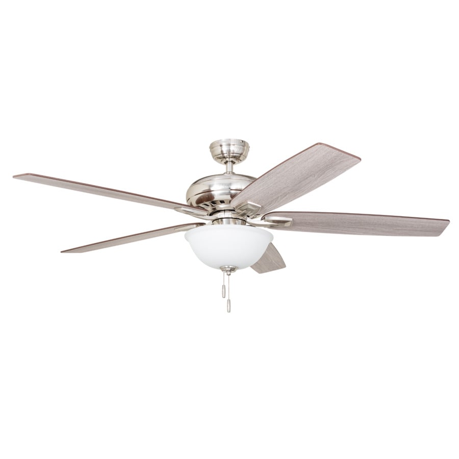 Harbor Breeze Cooperstown 62 In Nickel Led Indoor Ceiling Fan With