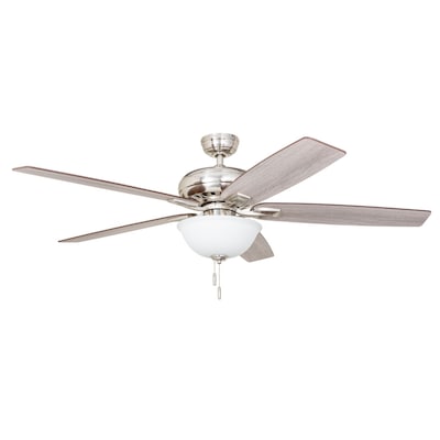 Harbor Breeze Cooperstown 62 In Nickel Led Indoor Ceiling Fan With
