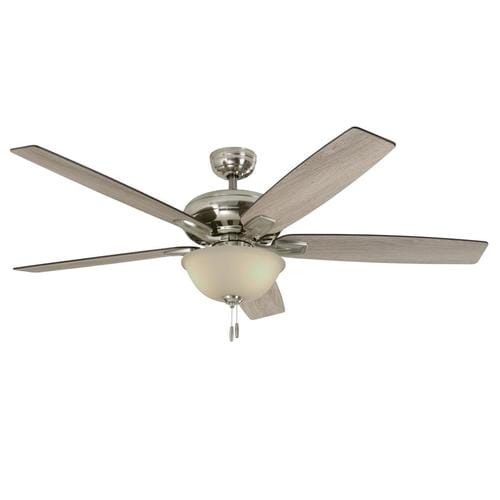 Harbor Breeze Cooperstown 62 In Nickel Led Indoor Ceiling Fan With Light Kit 5 Blade At Lowes Com