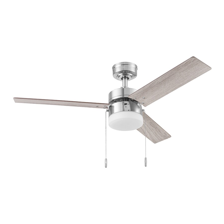 Harbor Breeze Vue 44-in Brushed Nickel LED Indoor Downrod Ceiling Fan ...