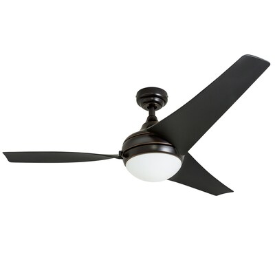 Rio 52 In Oil Rubbed Bronze Led Indoor Ceiling Fan With Light Kit And Remote 3 Blade