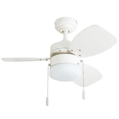 Ocean Breeze 28 In Matte White Led Indoor Ceiling Fan With Light Kit 3 Blade