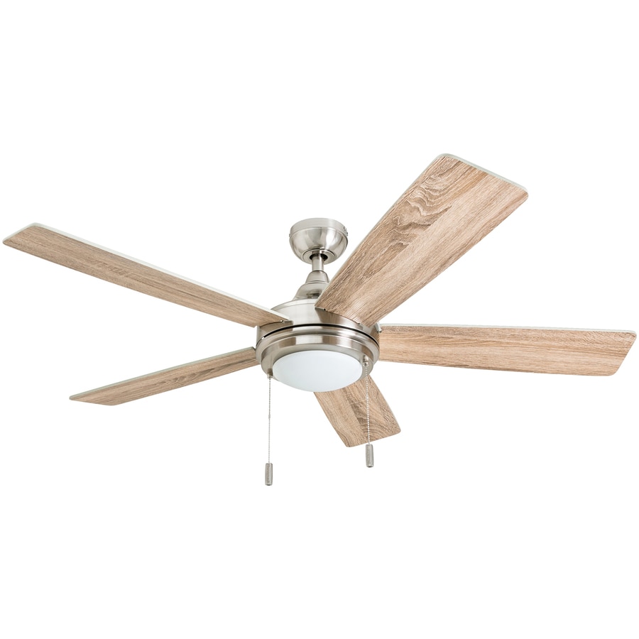 Honeywell Ventnor 52 In Brushed Nickel Led Indoor Ceiling Fan With