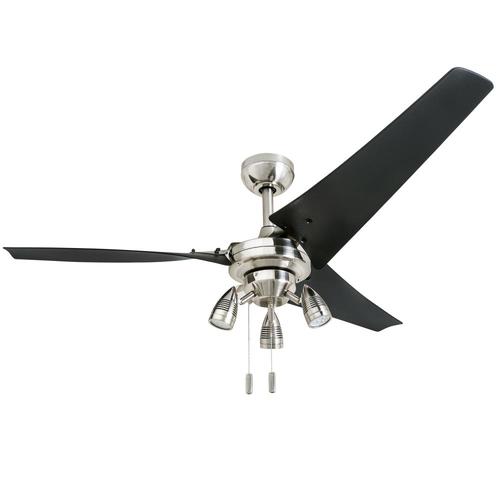 Honeywell Phelix 56 In Brushed Nickel Led Indoor Ceiling Fan With Light Kit 3 Blade At Lowes Com