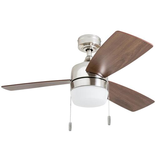 Barcadero 44 In Brushed Nickel Led Indoor Ceiling Fan With Light Kit 3 Blade