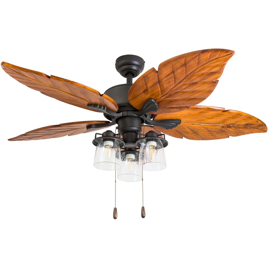 Prominence Home Lake Victoria 52-in Antique Bronze LED Indoor Ceiling Fan with Light Kit