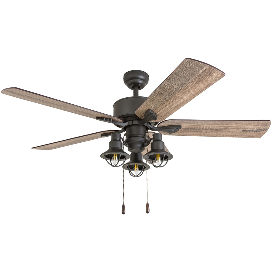 Palm Coast Marlow 52 In Antique Bronze Led Indoor Ceiling Fan With