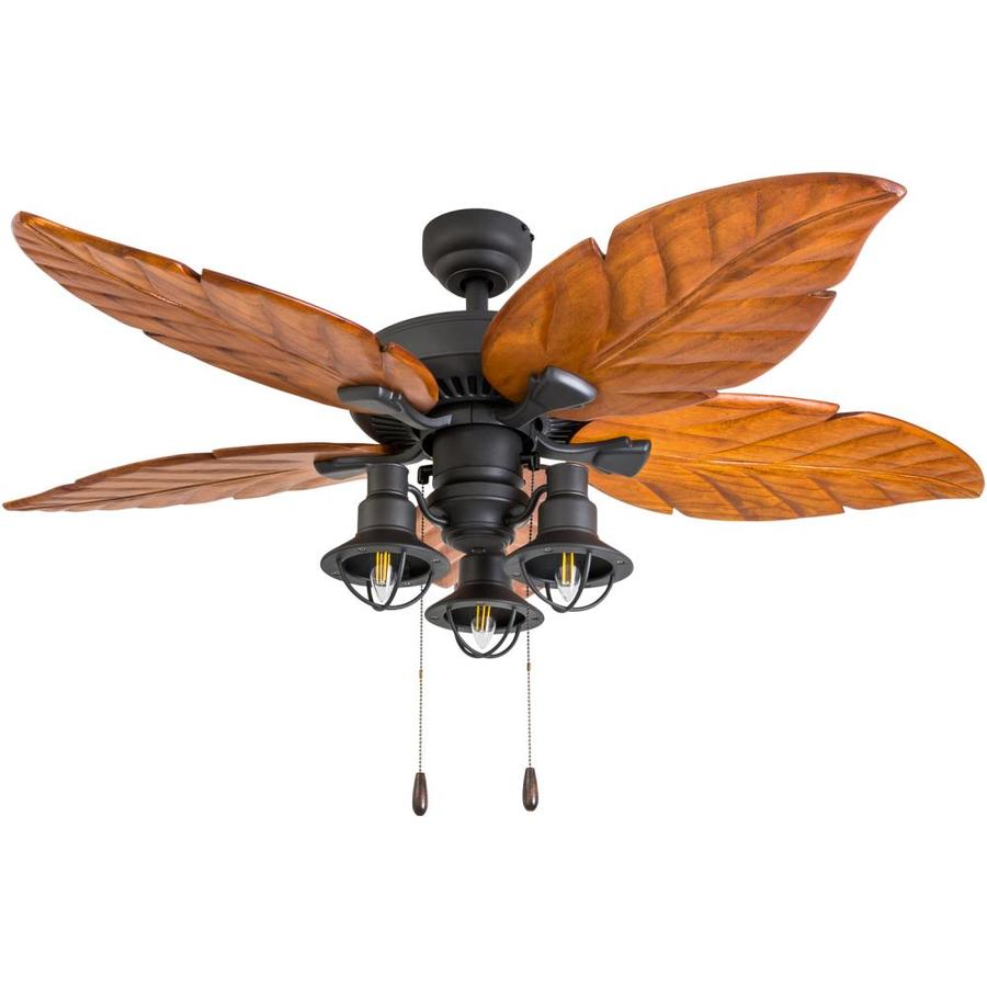 Palm Coast Lake Champlain Aged Bronze 52in LED Indoor Ceiling Fan (5