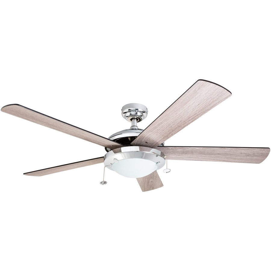 St Barts 52 In Chrome Indoor Ceiling Fan With Light Kit 5 Blade