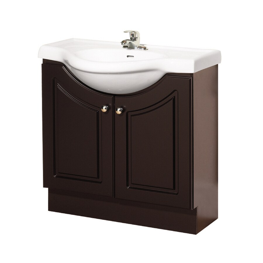 Magick Woods 32" Dark Chocolate Eurostone Bath Vanity with Top at
