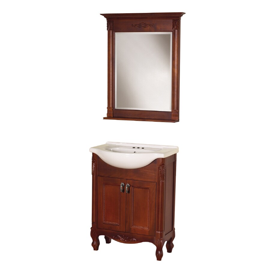 Magick Woods 26in Cherry Eurostone Prestige Single Sink Bathroom