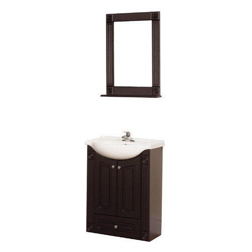 Magick Woods 26in Dark Chocolate Eurostone Element Single Sink