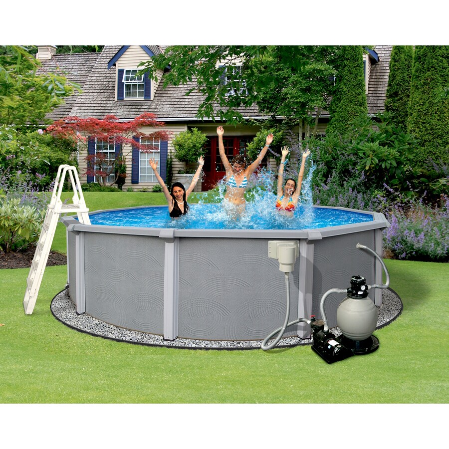 Blue Wave Zanzibar 18-ft x 18-ft x 54-in Round Above-Ground in the ...