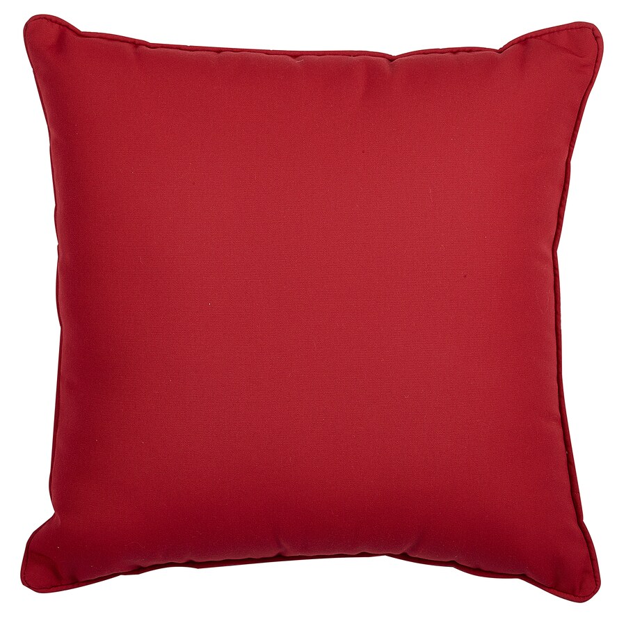 Garden Treasures Red Texture Square Lumbar Outdoor Decorative Pillow at