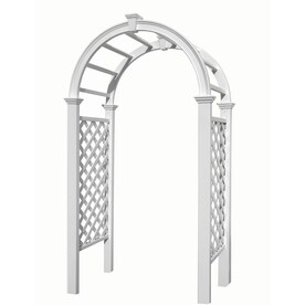 UPC 673995681037 product image for New England Arbors 49-in W x 91.5-in H White Vinyl Garden Arbor Garden Arbor | upcitemdb.com