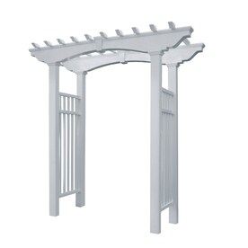 UPC 673995840274 product image for New England Arbors 59-in W x 93.75-in H White Vinyl Garden Arbor Garden Arbor | upcitemdb.com