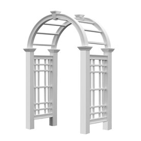 UPC 673995842346 product image for New England Arbors 60-in W x 97-in H White Vinyl Garden Arbor Garden Arbor | upcitemdb.com