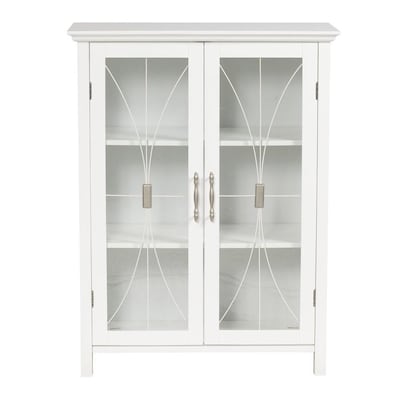 Elegant Home Fashions Delaney Floor Storage Cabinet With 2 Doors