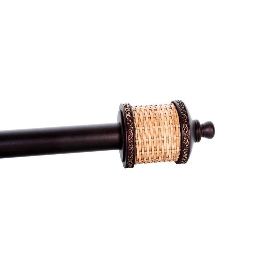 Elegant Home Fashions Tahiti 38in To 66in Metallic Black and Honey