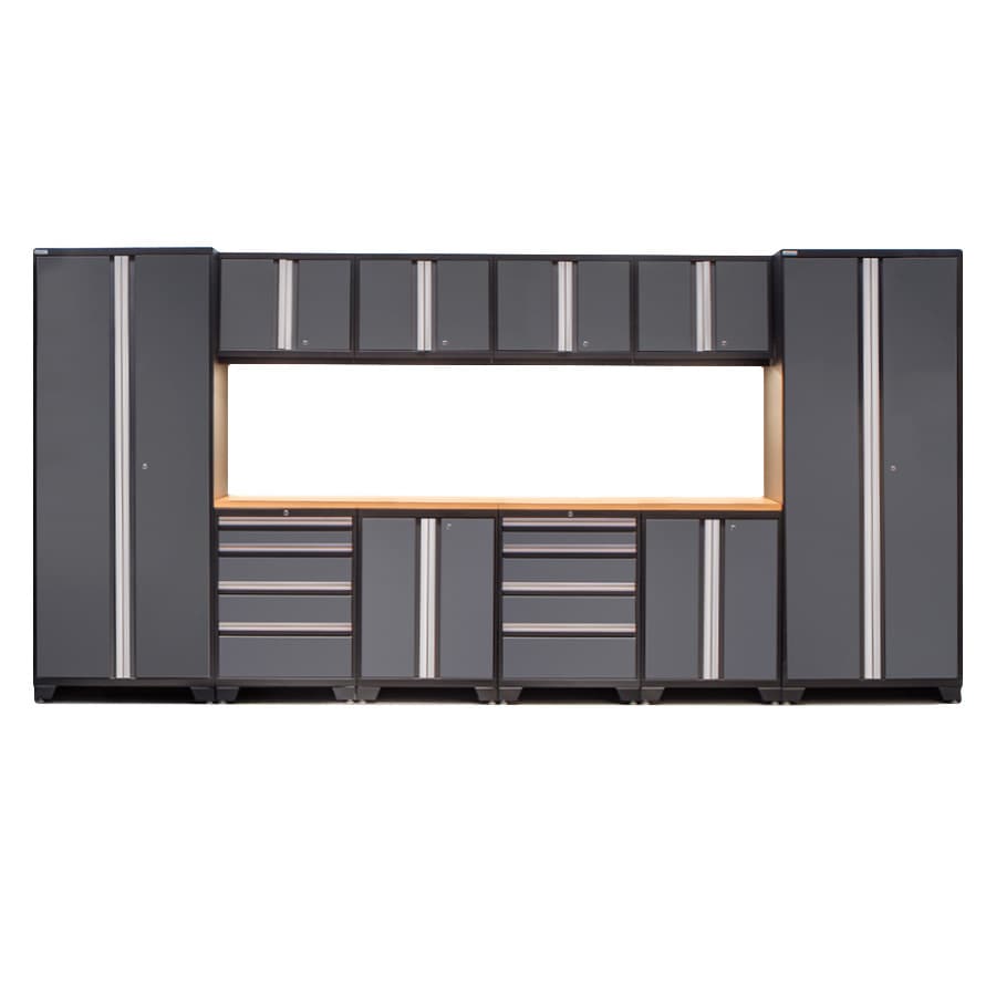 Bold 3 0 156 In W X 77 In H Jet Black Frames With Charcoal Gray Doors Steel Garage Storage System