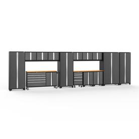 NewAge Products Bold 3.0 276-in W x 75.25-in H Charcoal Gray Steel Garage Storage System