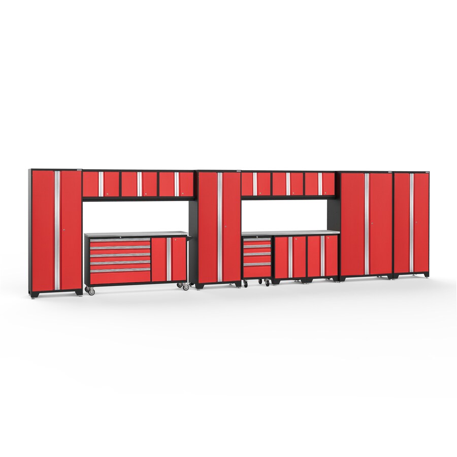NewAge Products Bold 3.0 276-in W x 75.25-in H Deep Red Steel