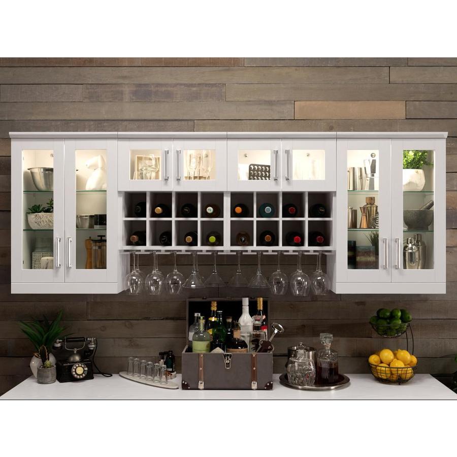 NewAge Products Home Bar Series 42in W x 80in H White 5 Piece Wine
