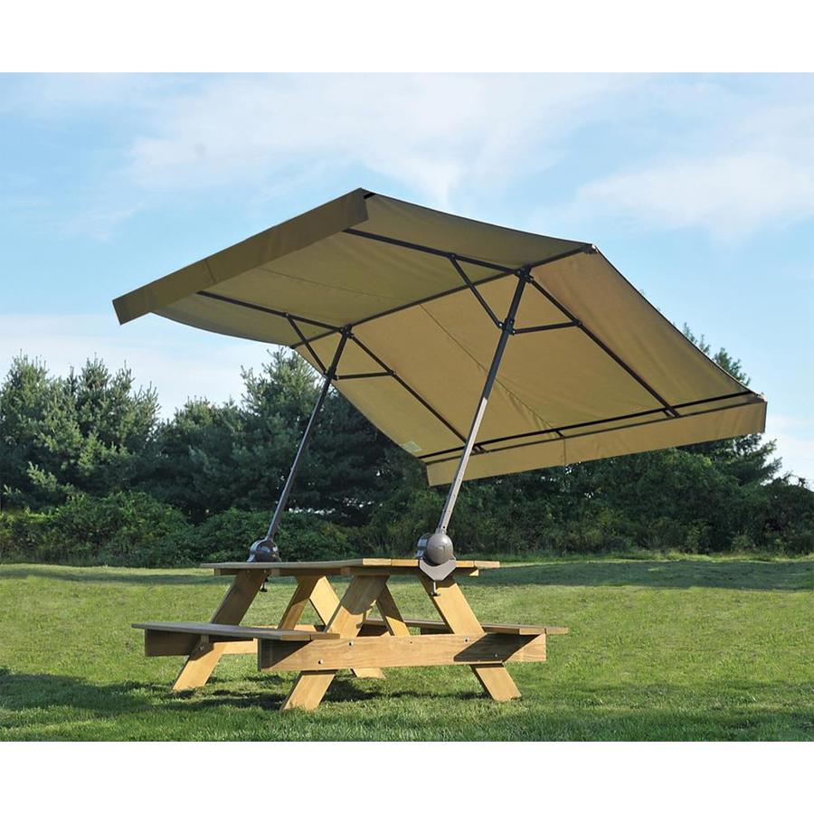 ShelterLogic 7.08-ft L Rectangle Bronze Picnic Table Canopy at Lowes.com