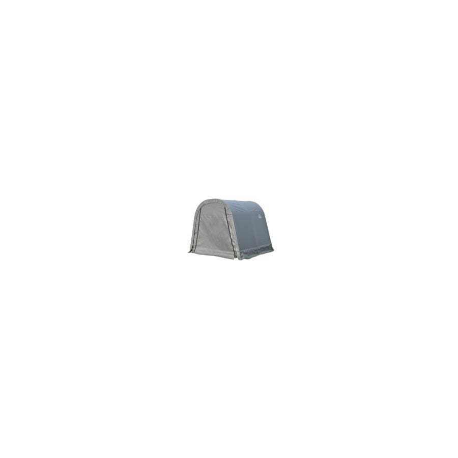 ShelterLogic 76807 8 x 8 Round Style Canopy Storage Shelter with Roll-Up Door Kit