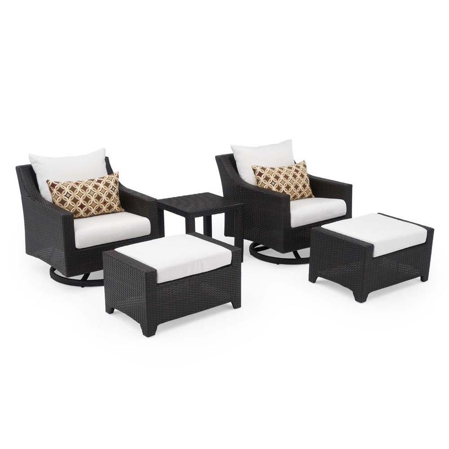 Rst Brands Deco 8 Piece Metal Frame Patio Conversation Set With Sunbrella Cushions In The Patio Conversation Sets Department At Lowes Com