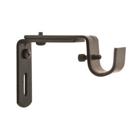 Curtain Rods Hardware At Lowes Style Selections Selctions Light Oil Rubbed Bronze Steel Single Curtain Rod Bracket