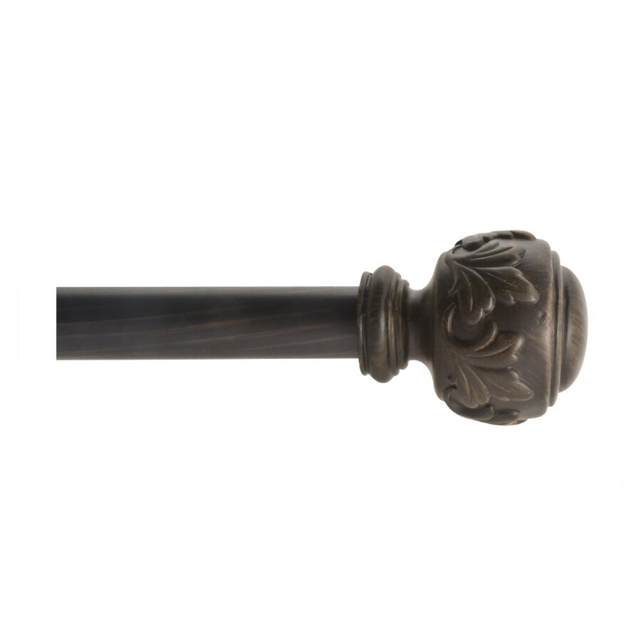 Allen Roth 72 To 144 Burled Wood Carved Leaves Curtain Rod At Allen Roth 72 To 144 Burled Wood Carved Leaves Curtain Rod