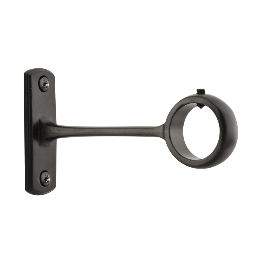 Allen Roth Matte Black Curtain Rod Bracket At Lowes Com   680656113714 