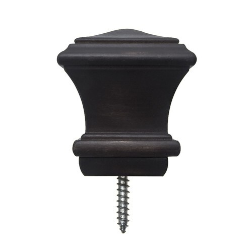 allen + roth 2Pack Mink Wood Curtain Rod Finials in the Curtain Rod