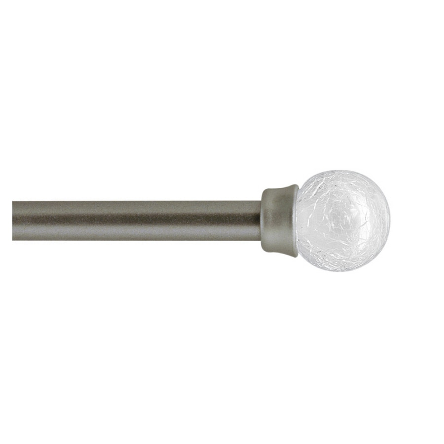 Style Selections 26" to 48" Silver Café Curtain Rod with Crackle