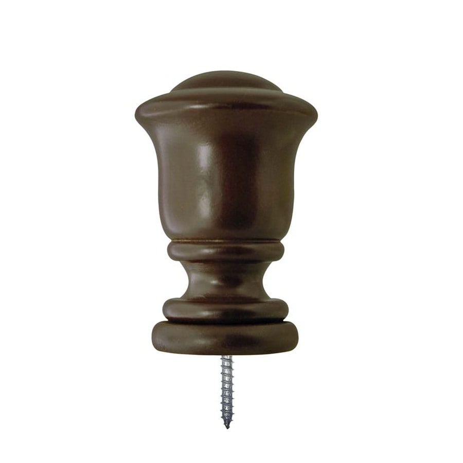 Allen Roth 2 Pack Mink Wood Curtain Rod Finials At Lowes Com