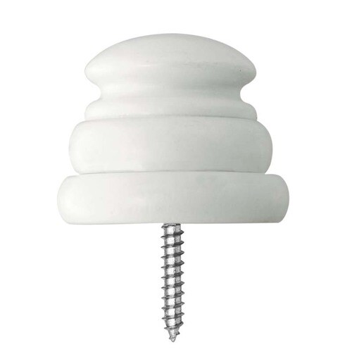 Allen + roth 2Pack White Wood Curtain Rod Finials at